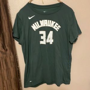 Milwaukee Bucks #34 shirt by Nike Dri-fit, EUC